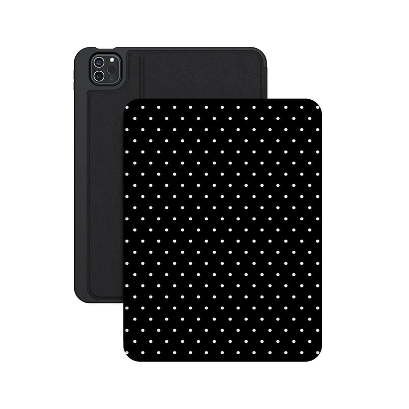 On the Dot | Black Polka Dot iPad Case