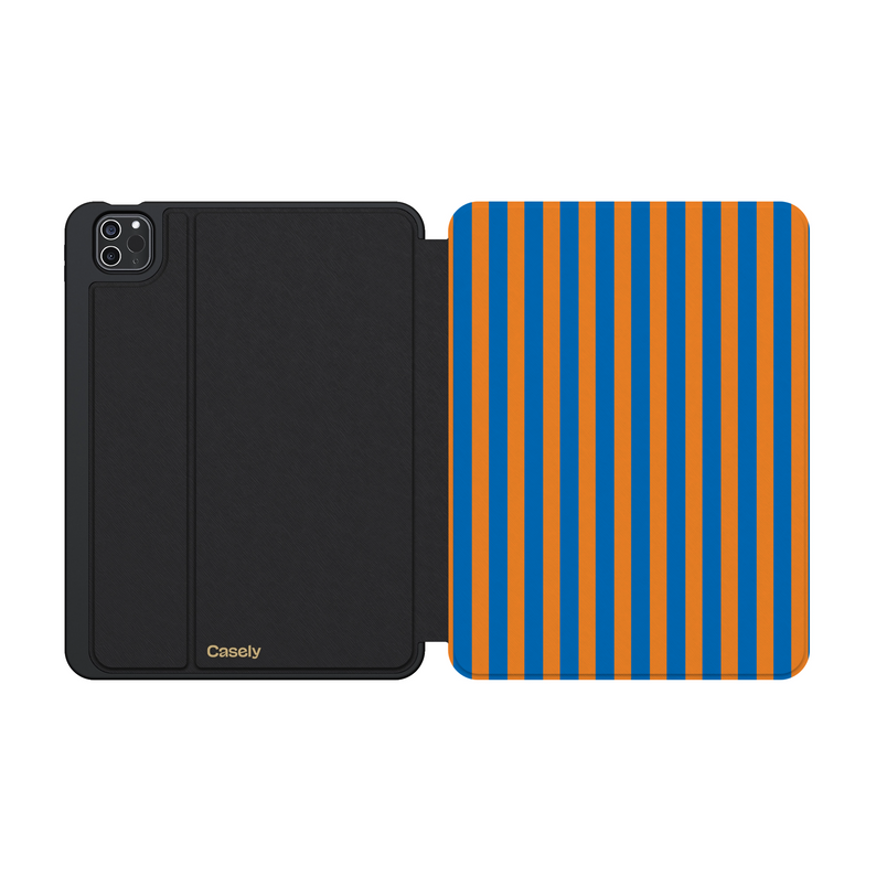Go New York | Blue & Orange Stripes iPad Case