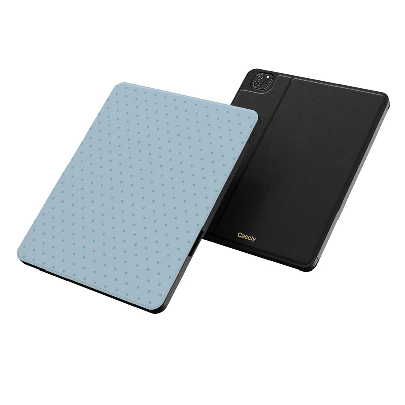 On the Dot | Blue Monochrome Polka Dot iPad Case