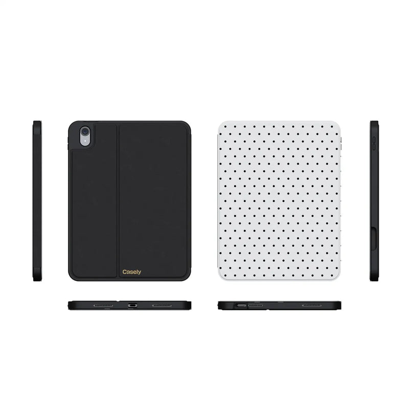 On the Dot | White Polka Dot iPad Case