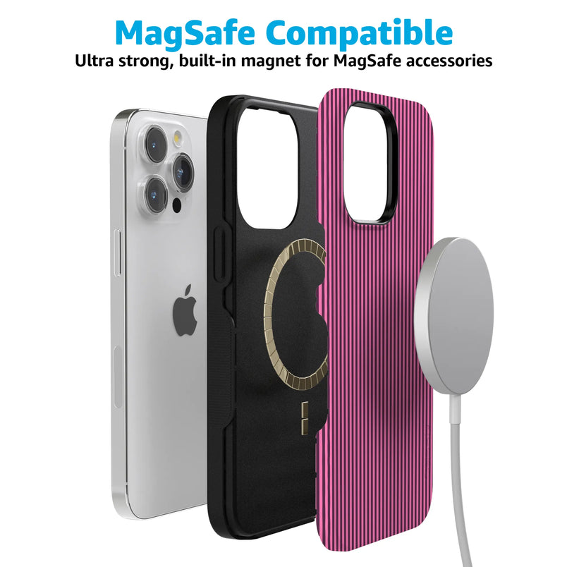 Stripes and the City | Pink & Purple Pinstripe Case