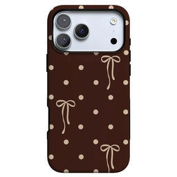 Teddy Bows | Brown Polka Dot Case