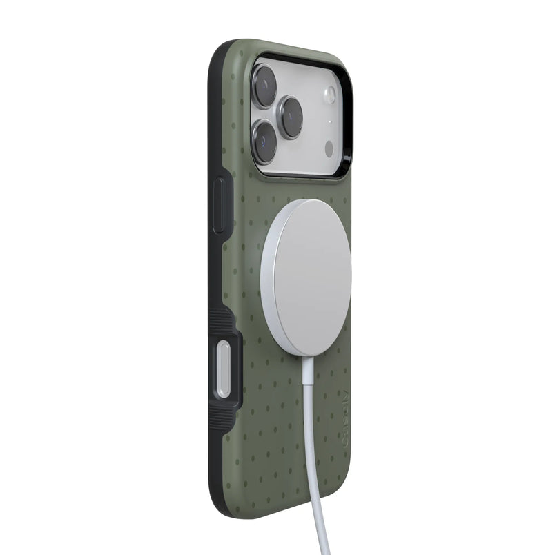 On the Dot | Olive Green Polka Dot Case