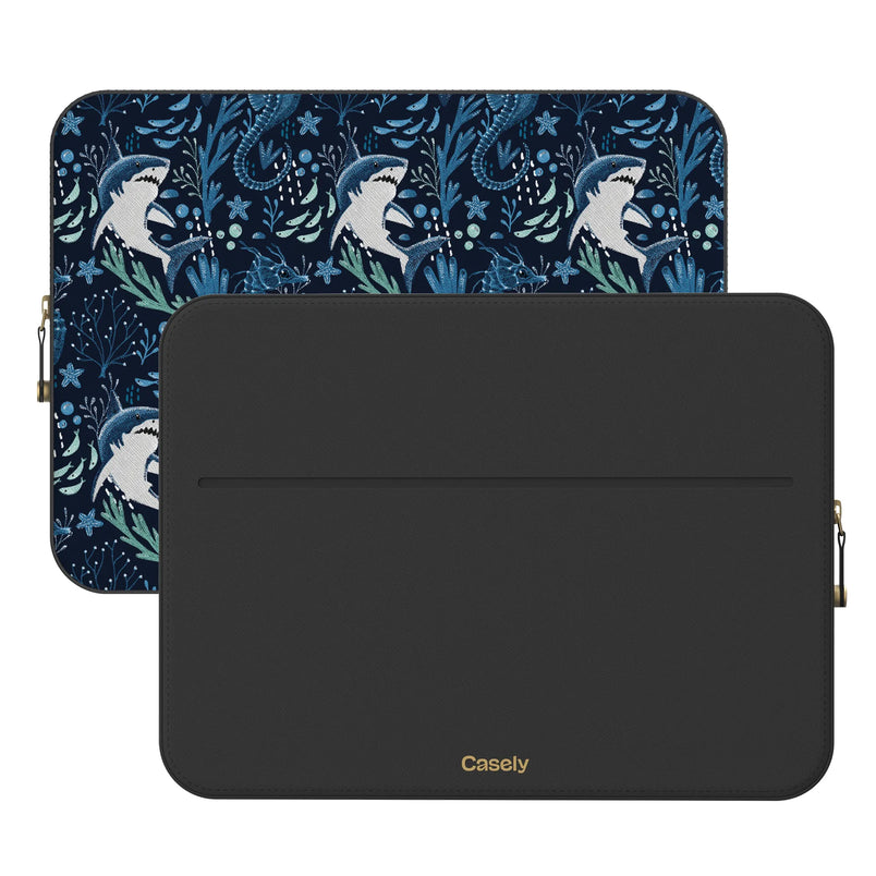 Midnight Reef | Shark Print Laptop Case