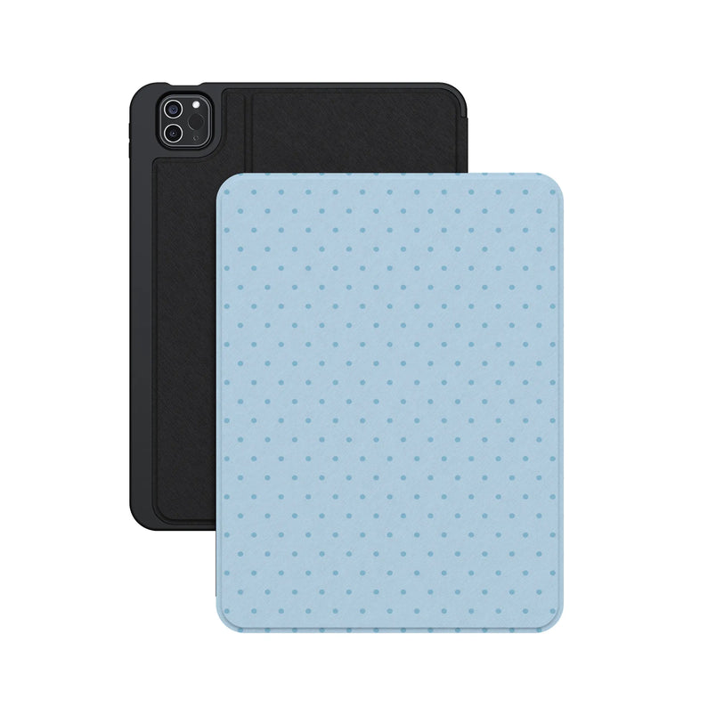 On the Dot | Blue Monochrome Polka Dot iPad Case - iPad Pro 11" (M4, 2024)