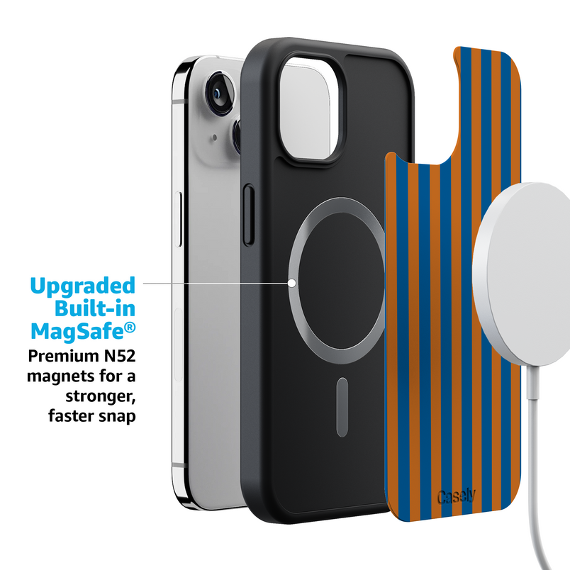Go New York | Blue & Orange Stripes Case