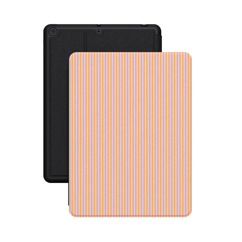 Stripes and the City | Orange & Pink Pinstripe iPad Case - iPad 10.2" (7/8/9th Gen)