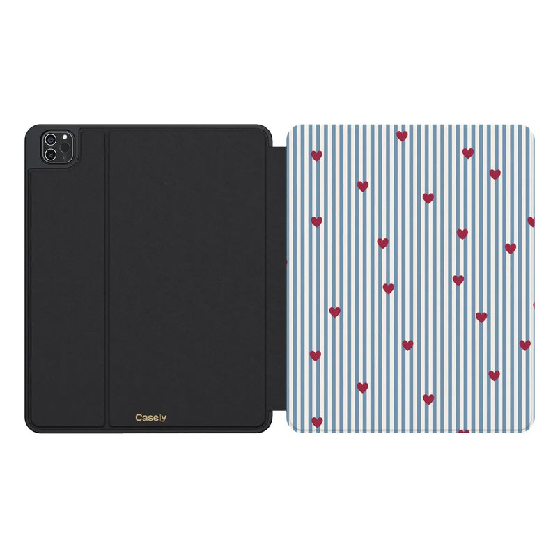 Love Lines | Blue Stripes iPad Case