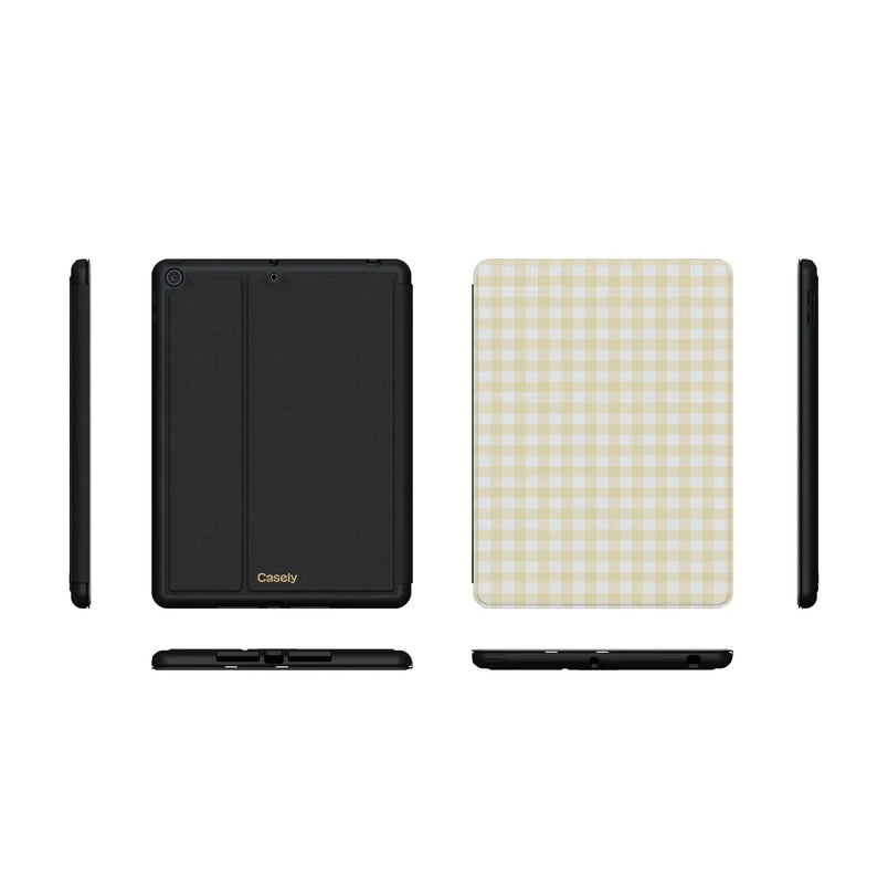 Pastel Picnic | Yellow Gingham iPad Case
