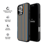 Go New York | Blue & Orange Stripes Case