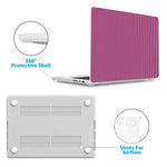 Stripes and the City | Pink & Purple Pinstripe Laptop Shell