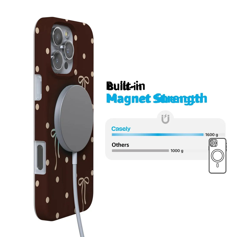 Teddy Bows | Brown Polka Dot Case