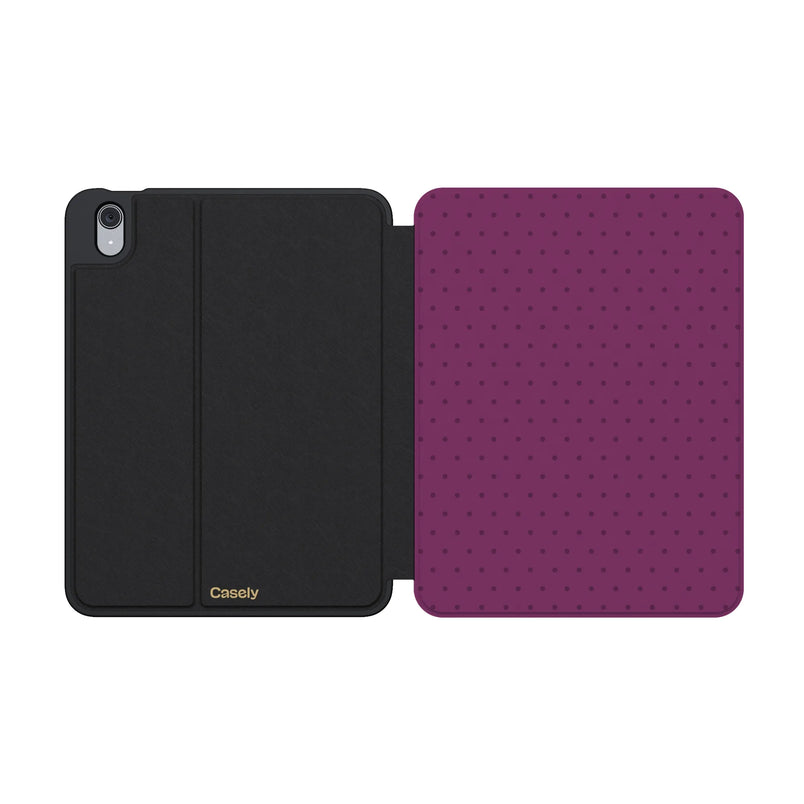 On the Dot | Plum Polka Dot iPad Case