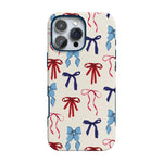 American Girlie | Red White & Blue Bows Case - iPhone 16 Pro