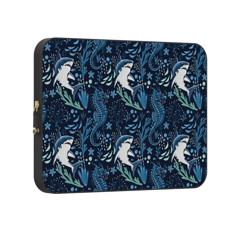 Midnight Reef | Shark Print Laptop Case - 16" MacBook Pro