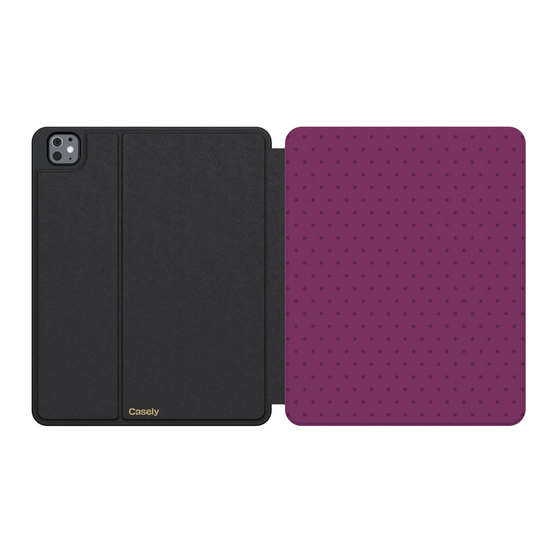 On the Dot | Plum Polka Dot iPad Case