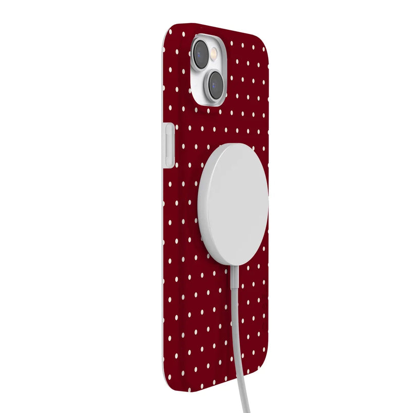 On the Dot | Maroon Polka Dot Case