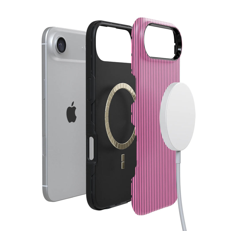 Stripes and the City | Pink & Purple Pinstripe Case