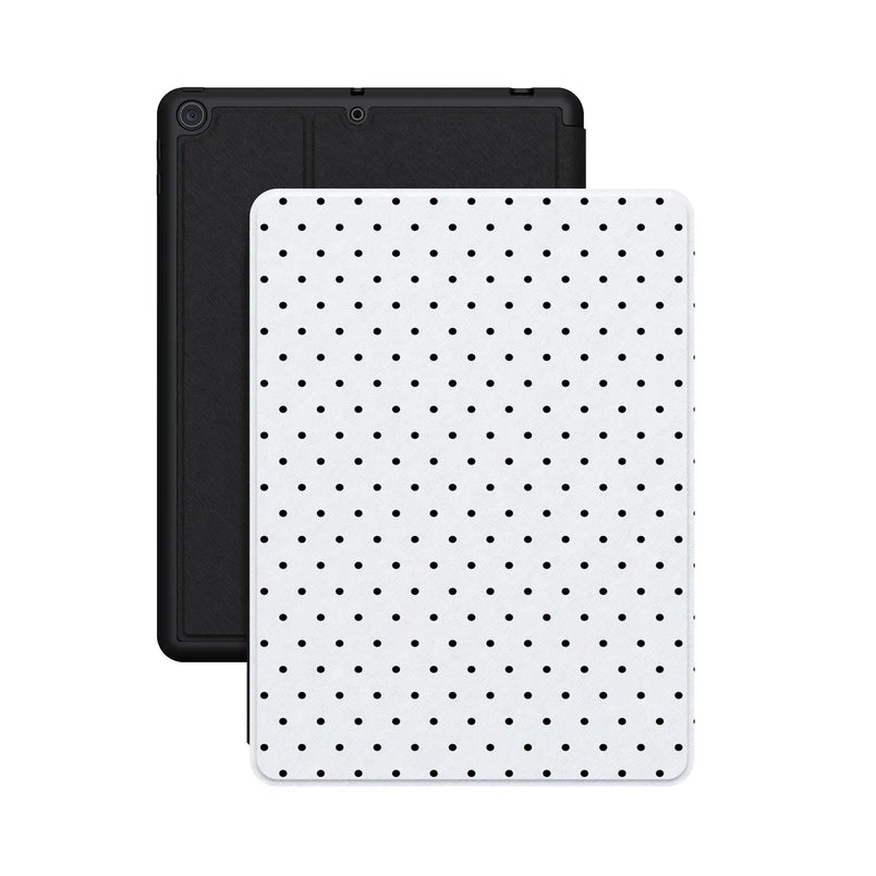 On the Dot | White Polka Dot iPad Case