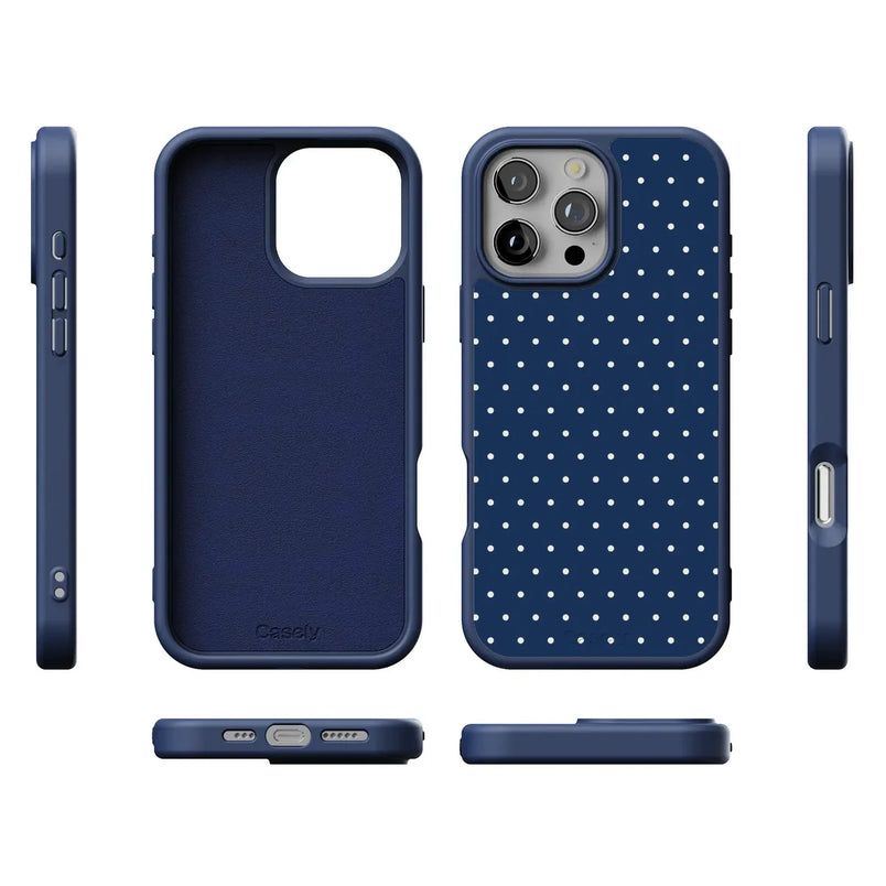 On the Dot | Navy Polka Dot Case