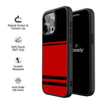 Storm Warning | Black & Red Stripes Case