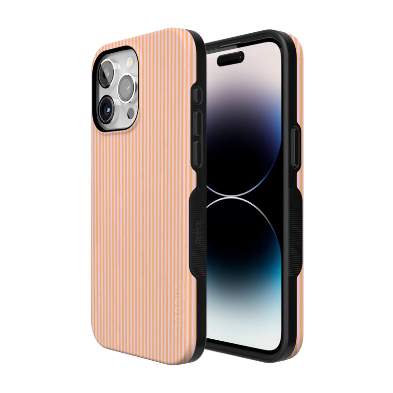 Stripes and the City | Orange & Pink Pinstripe Case