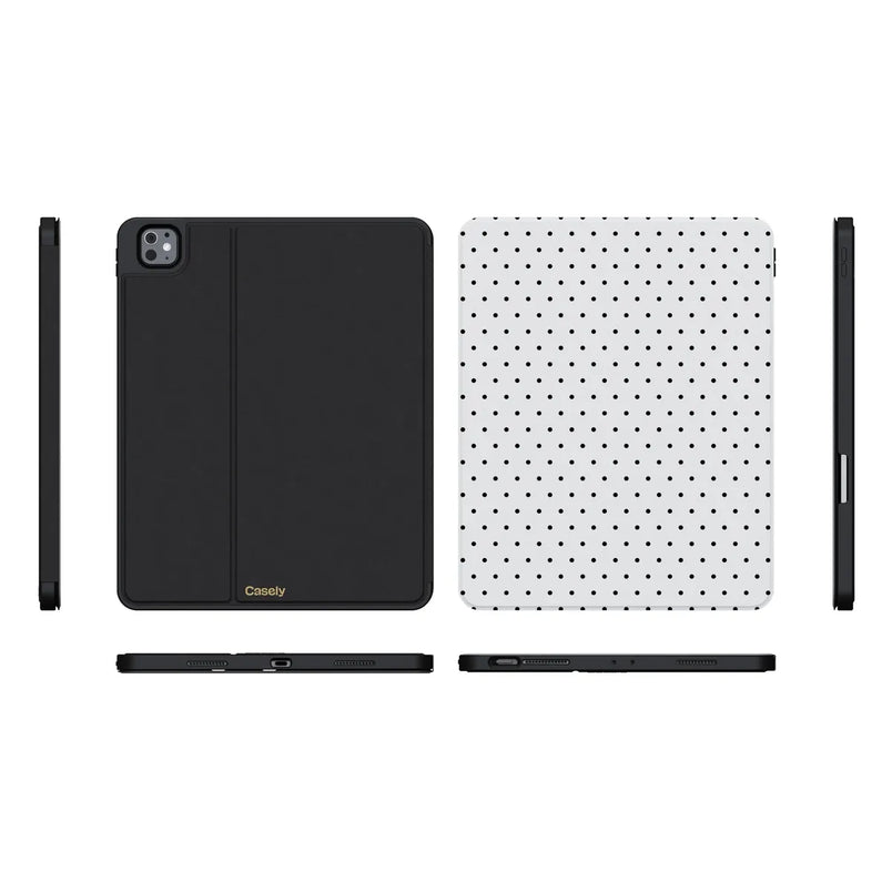 On the Dot | White Polka Dot iPad Case
