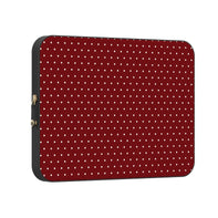 On the Dot | Maroon Polka Dot Laptop Case