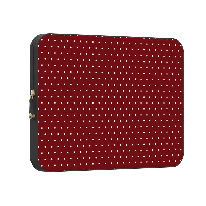 On the Dot | Maroon Polka Dot Laptop Case