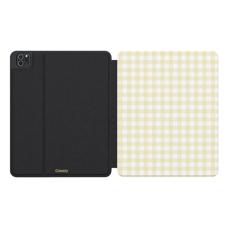 Pastel Picnic | Yellow Gingham iPad Case