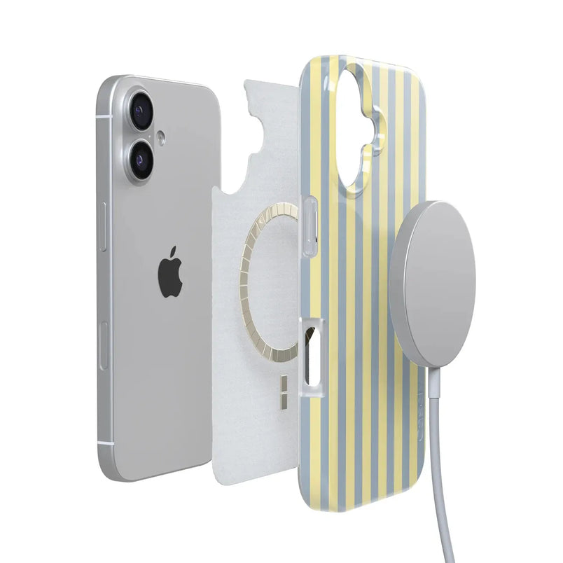 Coastline Stripes | Blue & Yellow Case