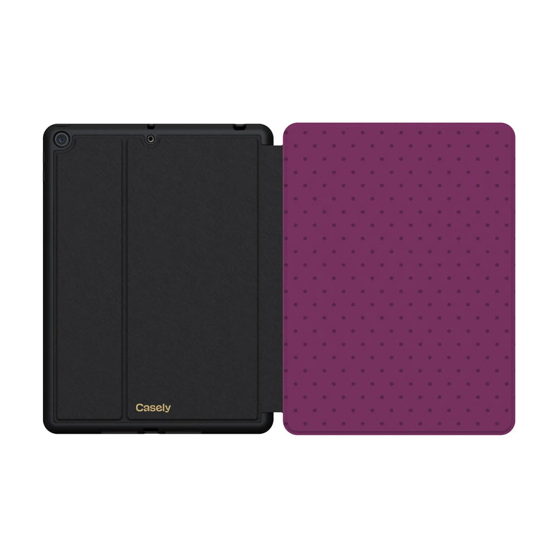 On the Dot | Plum Polka Dot iPad Case