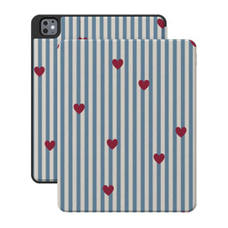 Love Lines | Blue Stripes iPad Case