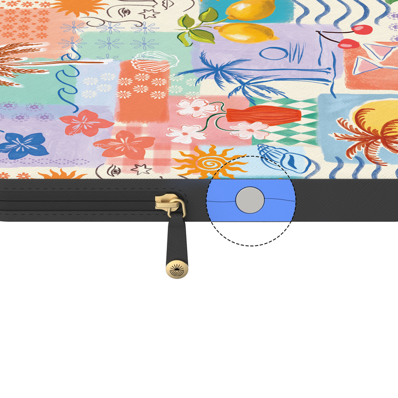 Tropical Heat | Beachy Collage Laptop Case