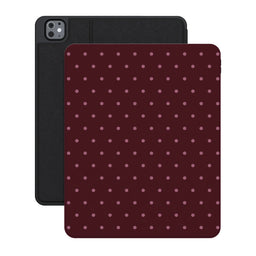 On the Dot | Burgundy Polka Dot iPad Case