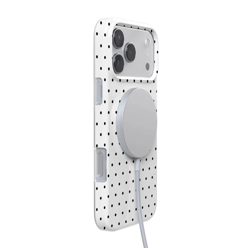 On the Dot | White Polka Dot Case