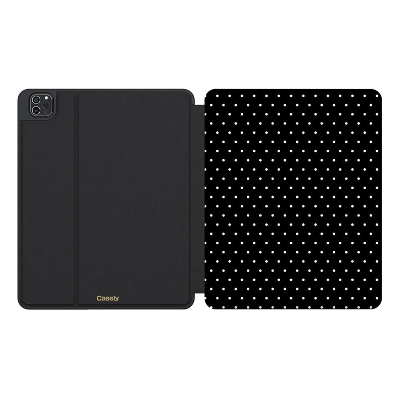 On the Dot | Black Polka Dot iPad Case