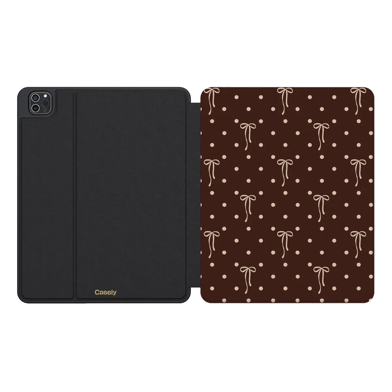 Teddy Bows | Brown Polka Dot iPad Case