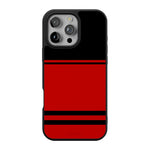 Go Canes | Black & Red Striped Case - iPhone 16 Pro