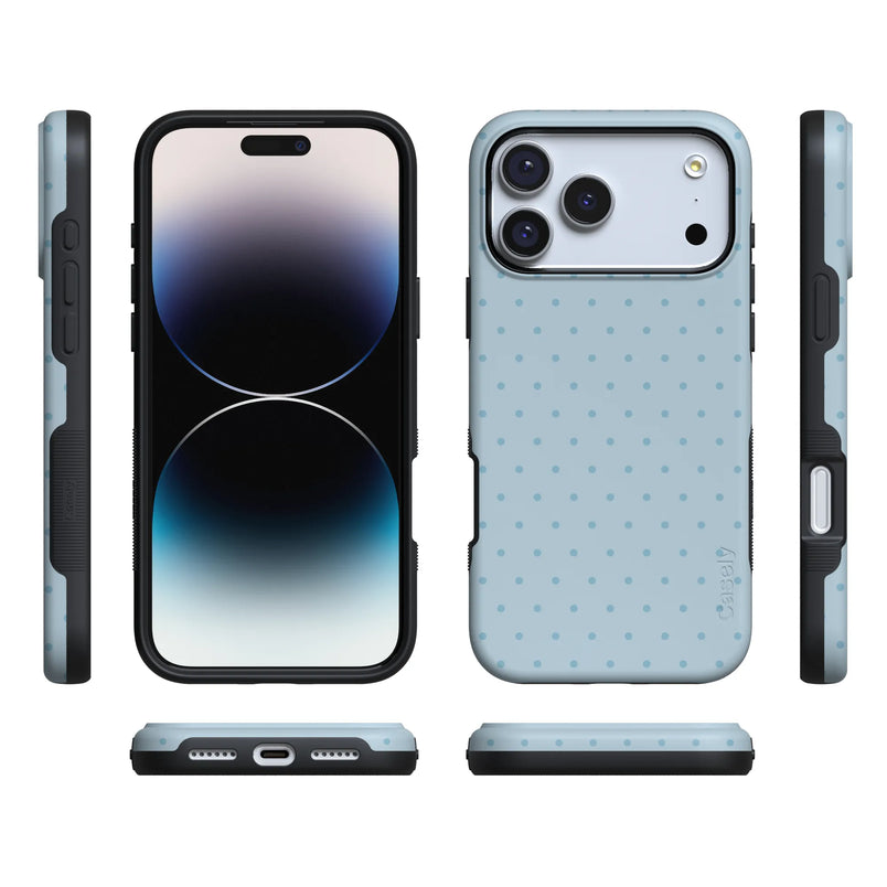 On the Dot | Blue Monochrome Polka Dot Case