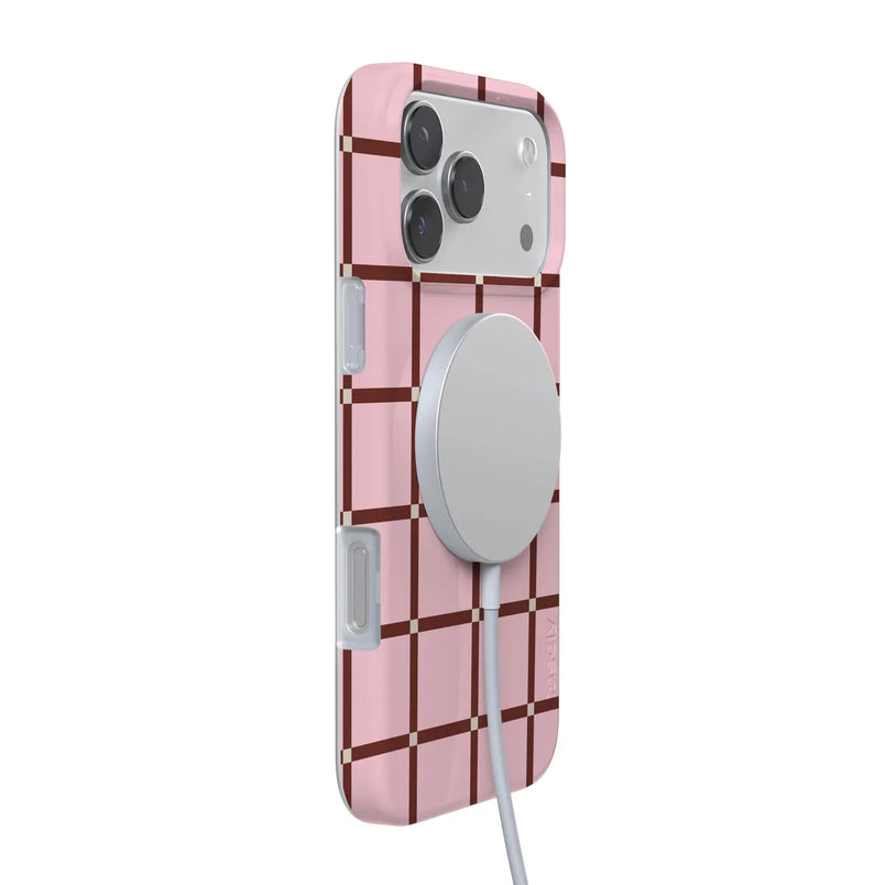 Uptown Gridlock | Pink Checkerboard Case