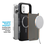 Go New York | Blue & Orange Stripes Case