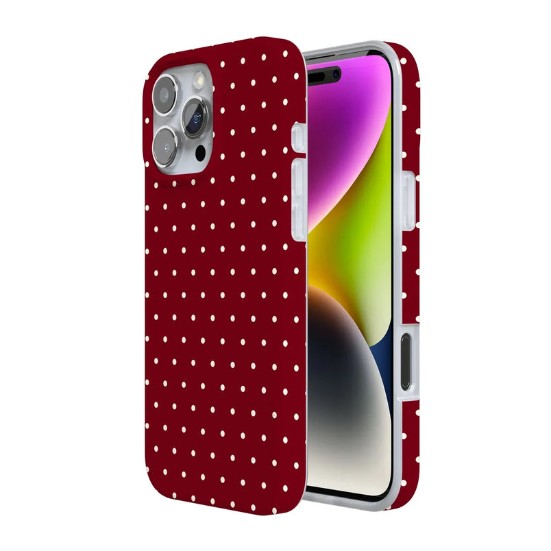 On the Dot | Maroon Polka Dot Case