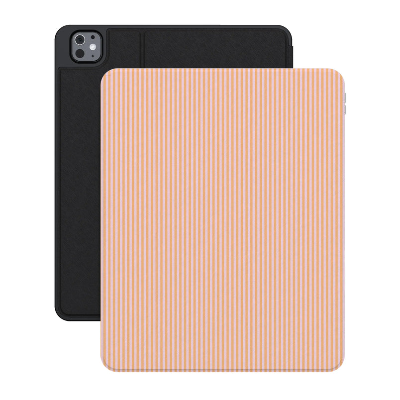 Stripes and the City | Orange & Pink Pinstripe iPad Case - iPad Pro 13" (M4, 2024)