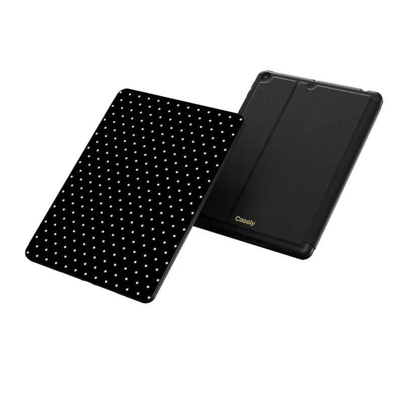 On the Dot | Black Polka Dot iPad Case