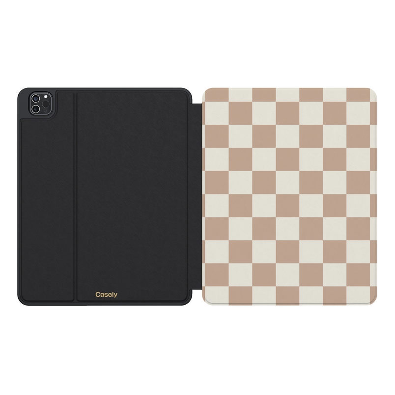 Fit Check | Neutral Checkerboard iPad Case