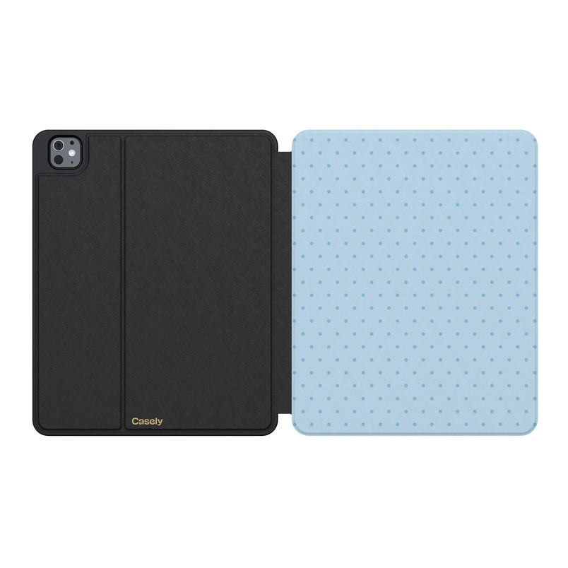 On the Dot | Blue Monochrome Polka Dot iPad Case