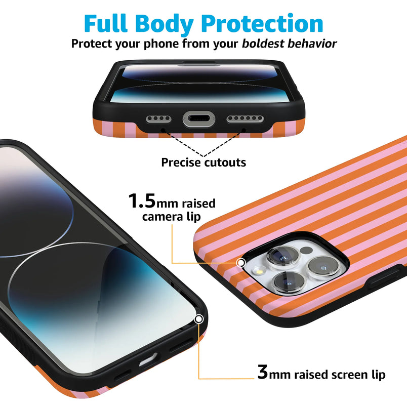 Perfect Stripes | Orange & Pink Stripes Case