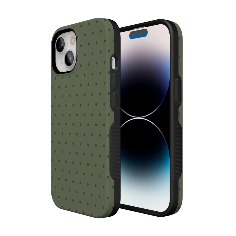 On the Dot | Olive Green Polka Dot Case