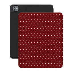 On the Dot | Maroon Polka Dot iPad Case